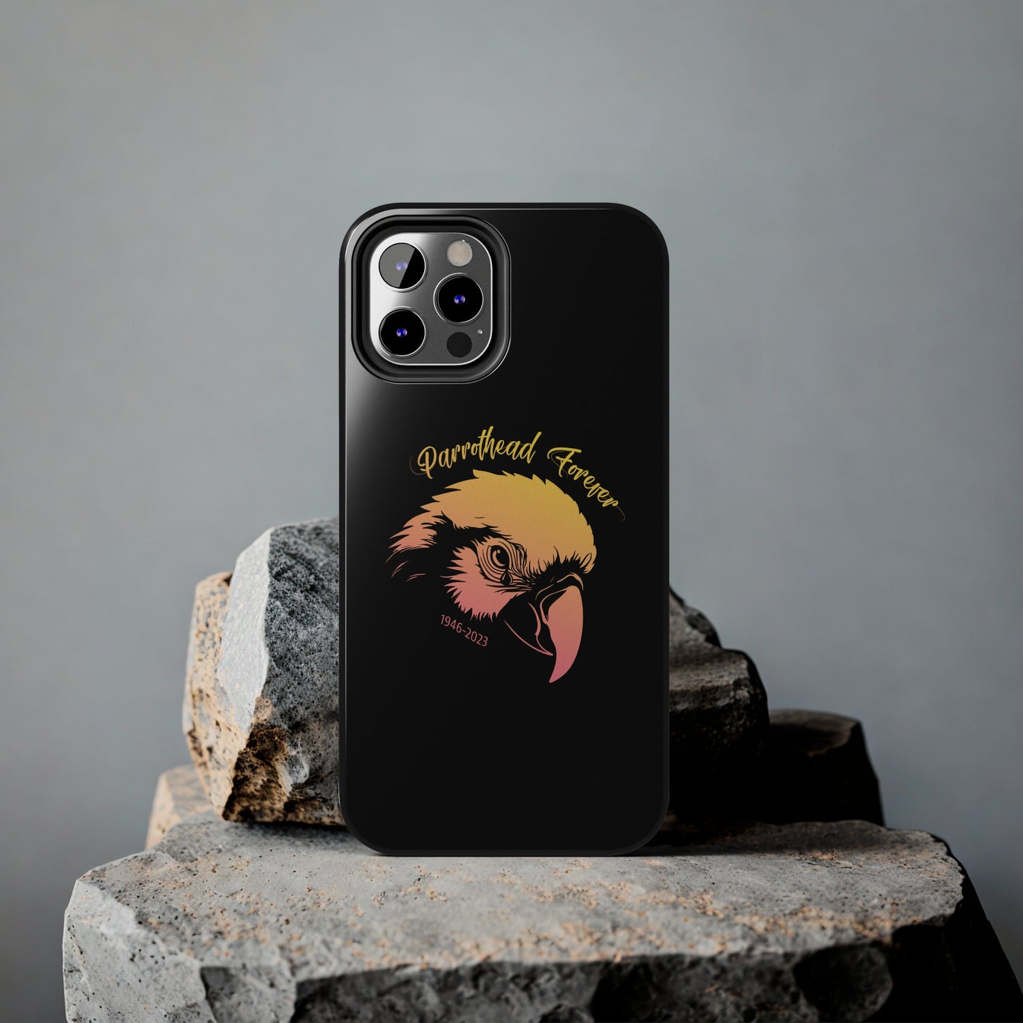 Jimmy Buffett Tribute iPhone Case - Parrot with Teardrop for Parrotheads gift Jimmy Buffett tribute rip margaritaville phone case