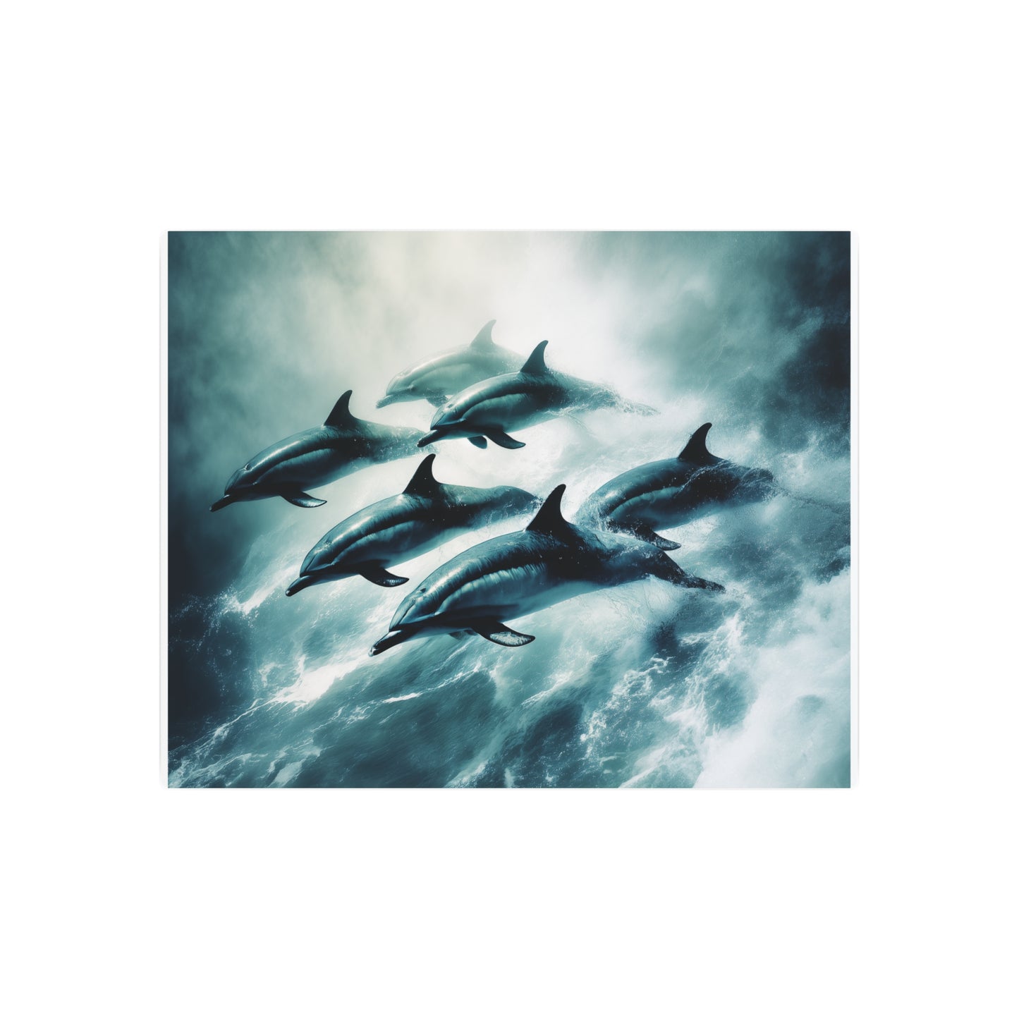 Kazimir Malevich Inspired Abstract Dolphin Metal Wall Art