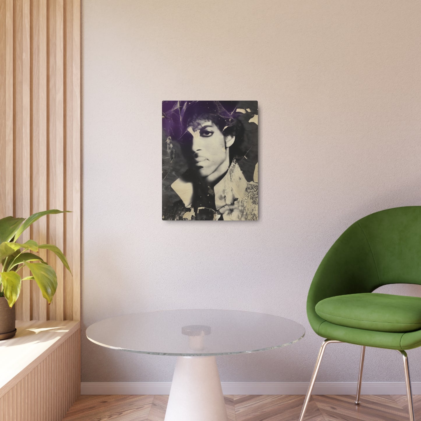 Distressed Metal Wall Art Sign Featuring Iconic Singer Prince in His Prime