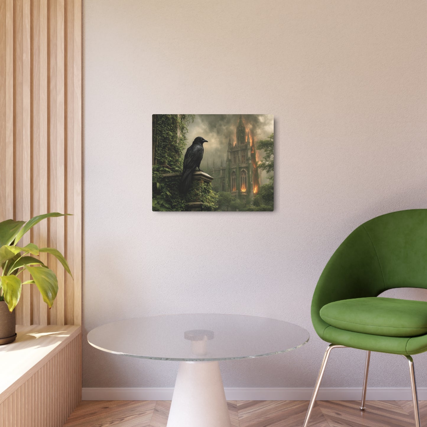 Gothic Cathedral Metal Wall Art in Craig Mullins Digital Print Style