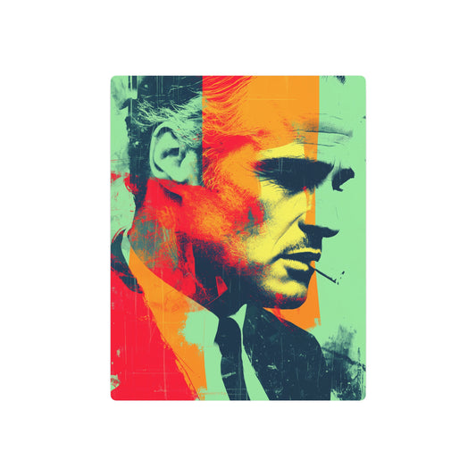"Vintage Marlon Brando Pop Art Metal Wall Sign - Colorful Retro Decor" - Metal Wall Art Print