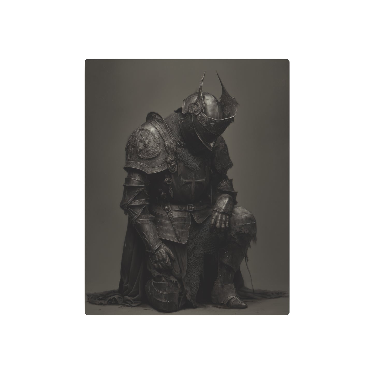"Last Stand" Medieval Knight Metal Wall Art - Full Plate Armour Decor