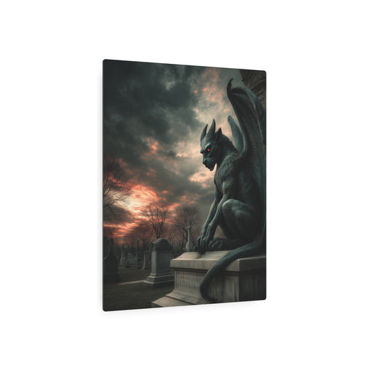 Aaron Griffin Inspired Gothic Gargoyle Metal Wall Art - Metal Wall Art Print