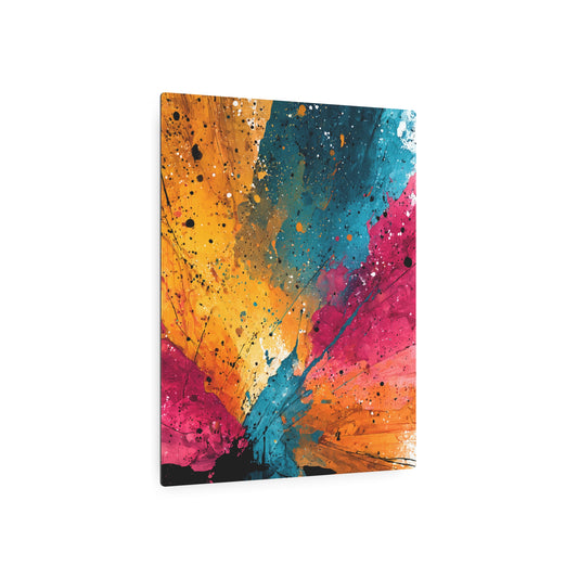 Dynamic Colorful Speckled Abstract Metal Wall Art Decor - Metal Wall Art Print