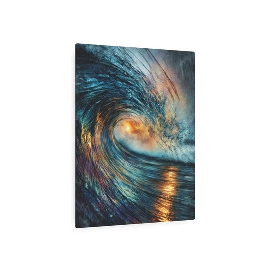 Nautical Abstract Metal Wall Art in Joan Mira Style - Marine Accents - Metal Wall Art Print