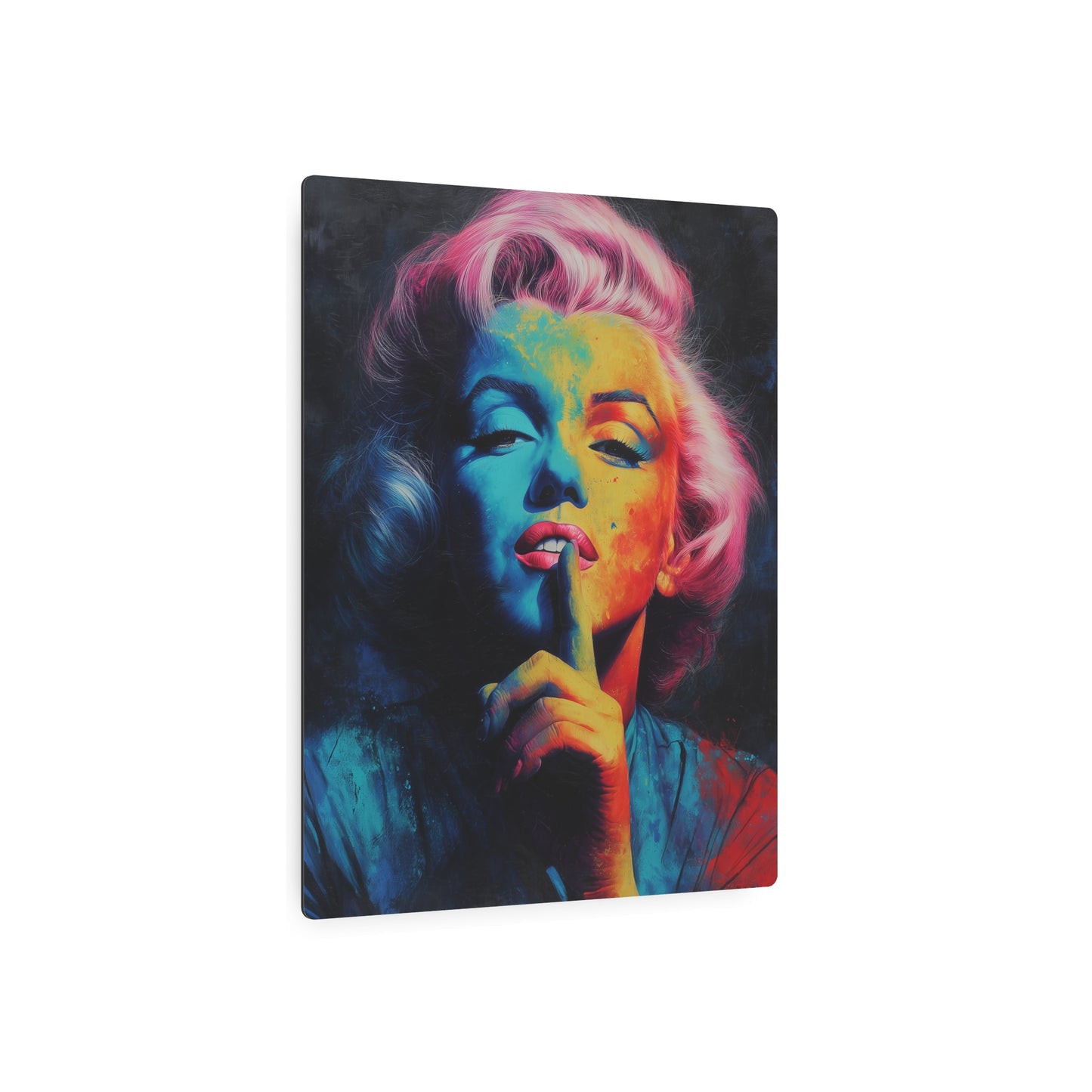 Marilyn Monroe Wall Art, Vibrant Chalk-Style Colors, Airbrushed Detail, Metal