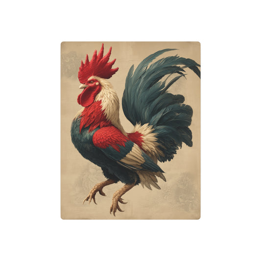 Animated Fighting Rooster Metal Wall Art Sign - One-of-a Kind Decor Piece - Metal Wall Art Print