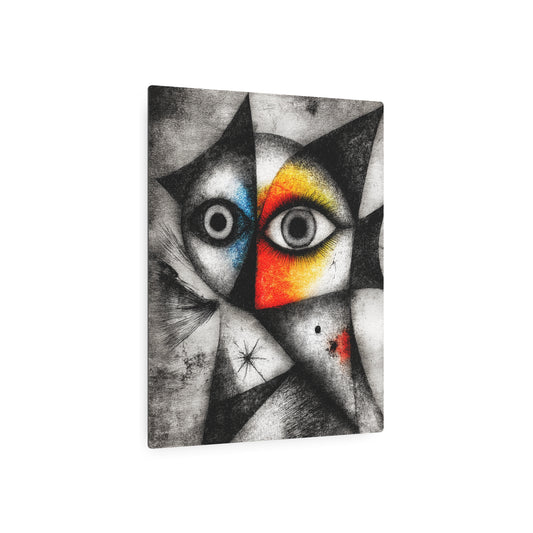 Joan Mira Inspired Nautical Print Metal Wall Art - Marine Life - Metal Wall Art Print