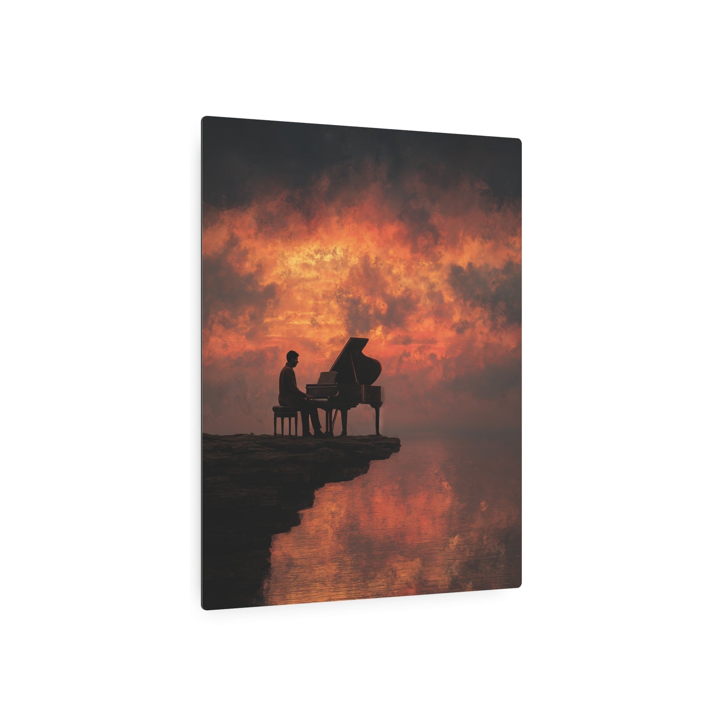Vintage Charlie Bowater Style Digital Painting Metal Wall Art