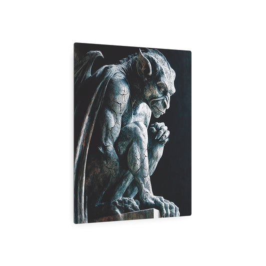 Gothic Gargoyle Salvador Dali Inspired Metal Wall Art Sign - Metal Wall Art Print