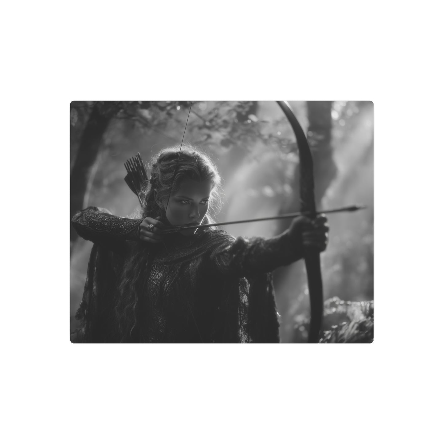 Metal Art Sign - Elven Archer Editorial Photography Feature Shoot Design - Metal Wall Art Print