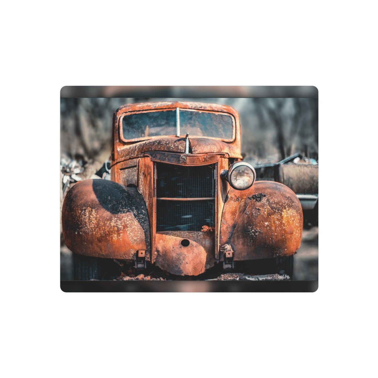 Rustic Vintage Car Metal Wall Art | Classic Auto Relic Décor - Metal Wall Art Print