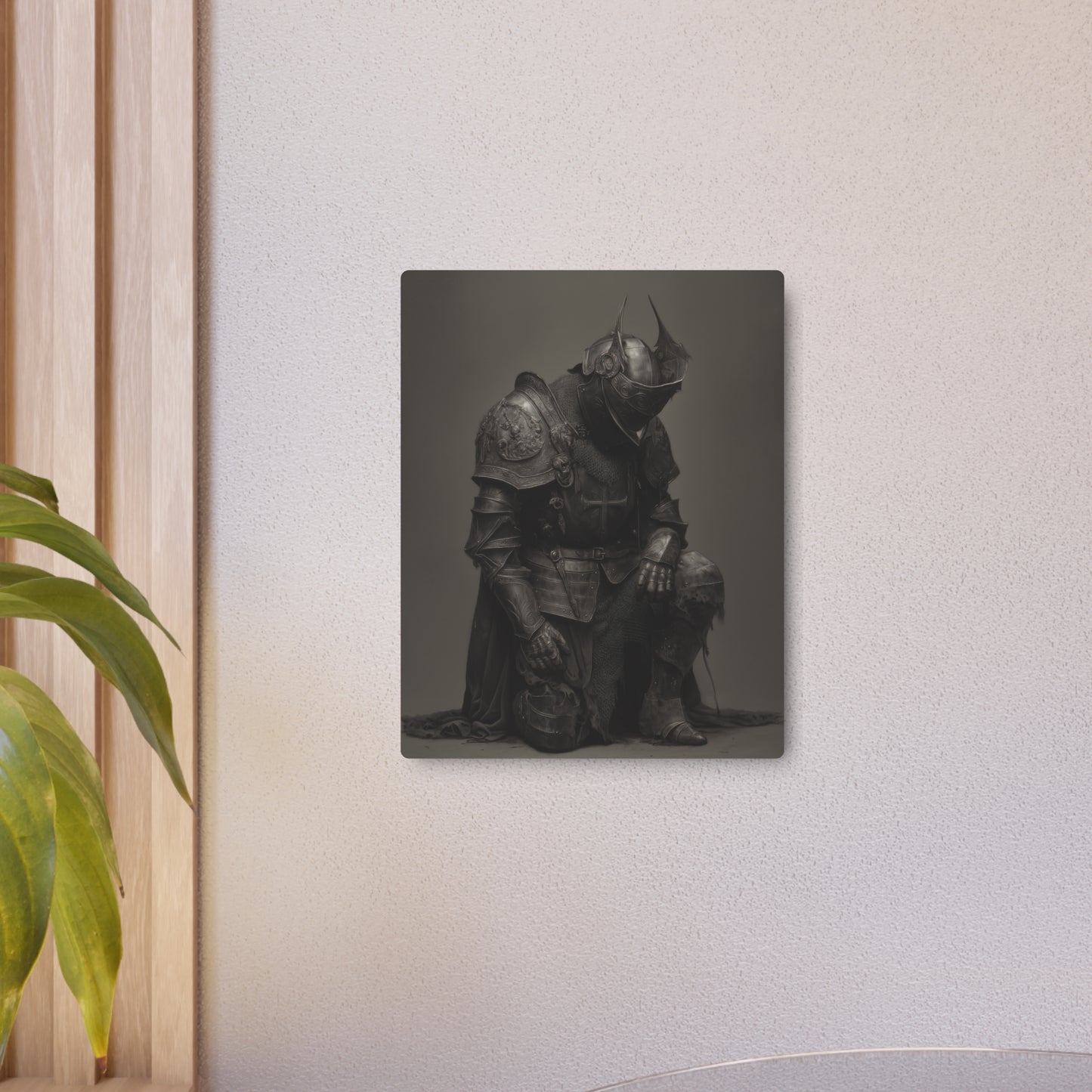 "Last Stand" Medieval Knight Metal Wall Art - Full Plate Armour Decor