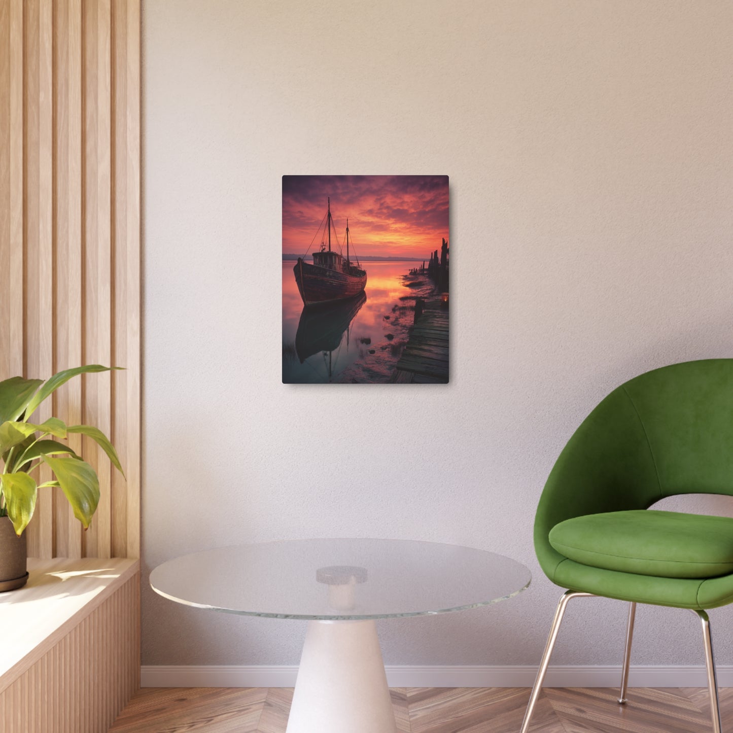 Abandoned Dock Boat Photography Metal Wall Art | Trawler Themed Decor