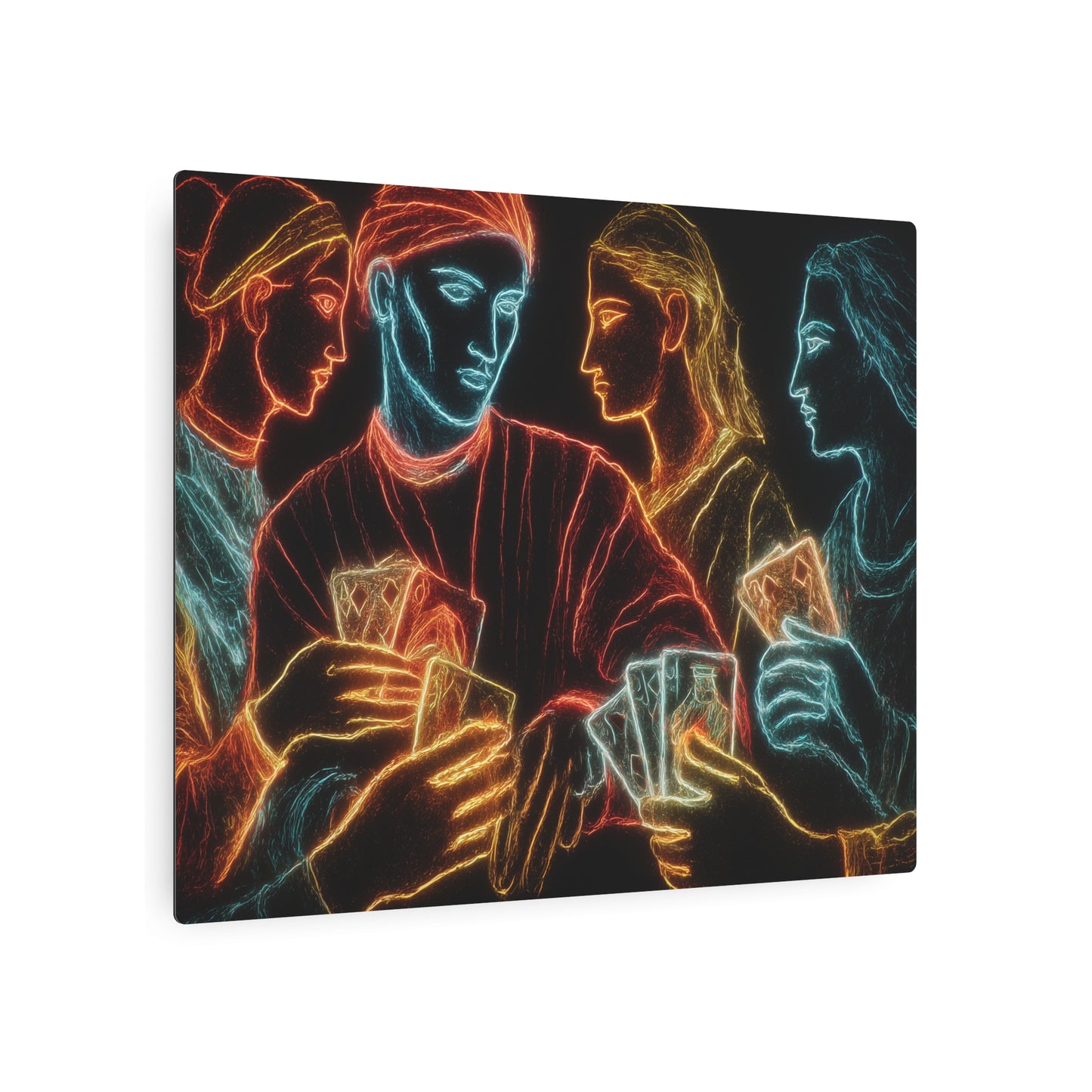 Picasso-Style Sketch Print Games Themed Metal Wall Art Sign