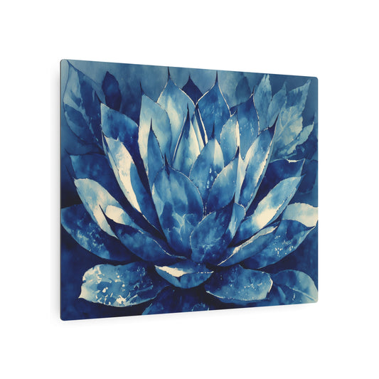 Georgia O'Keeffe Inspired Blue Agave Painting Metal Wall Art - Metal Wall Art Print