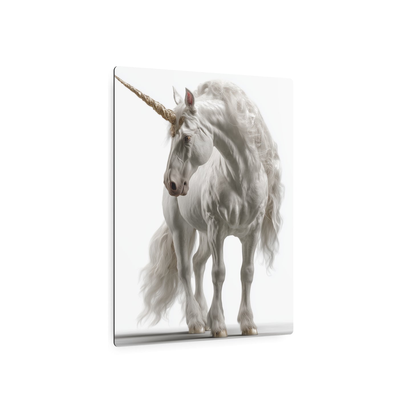 "Enchanting White Unicorn Metal Wall Art | Premium Full-Length Unicorn Design"
