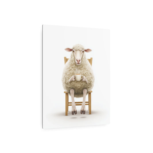 Fluffy White Sheep Metal Wall Art – Exquisite Animal-Inspired Decor