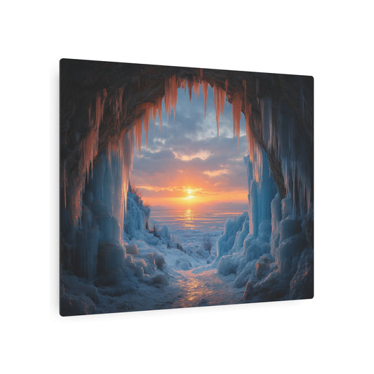 Captivating Fantasy Ice Caves Metal Wall Art Print - Metal Wall Art Print