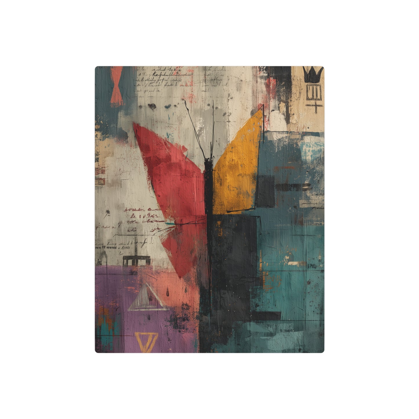 Basquiat Style Butterfly Metal Wall Art & Graffiti Decor