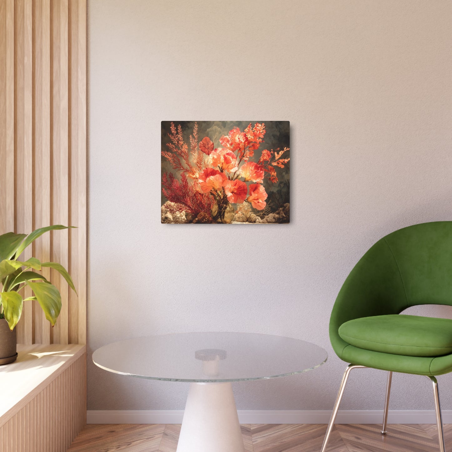 Georgia O'Keeffe-Inspired Wall Art Metal Sign: Beautiful Watercolor Color