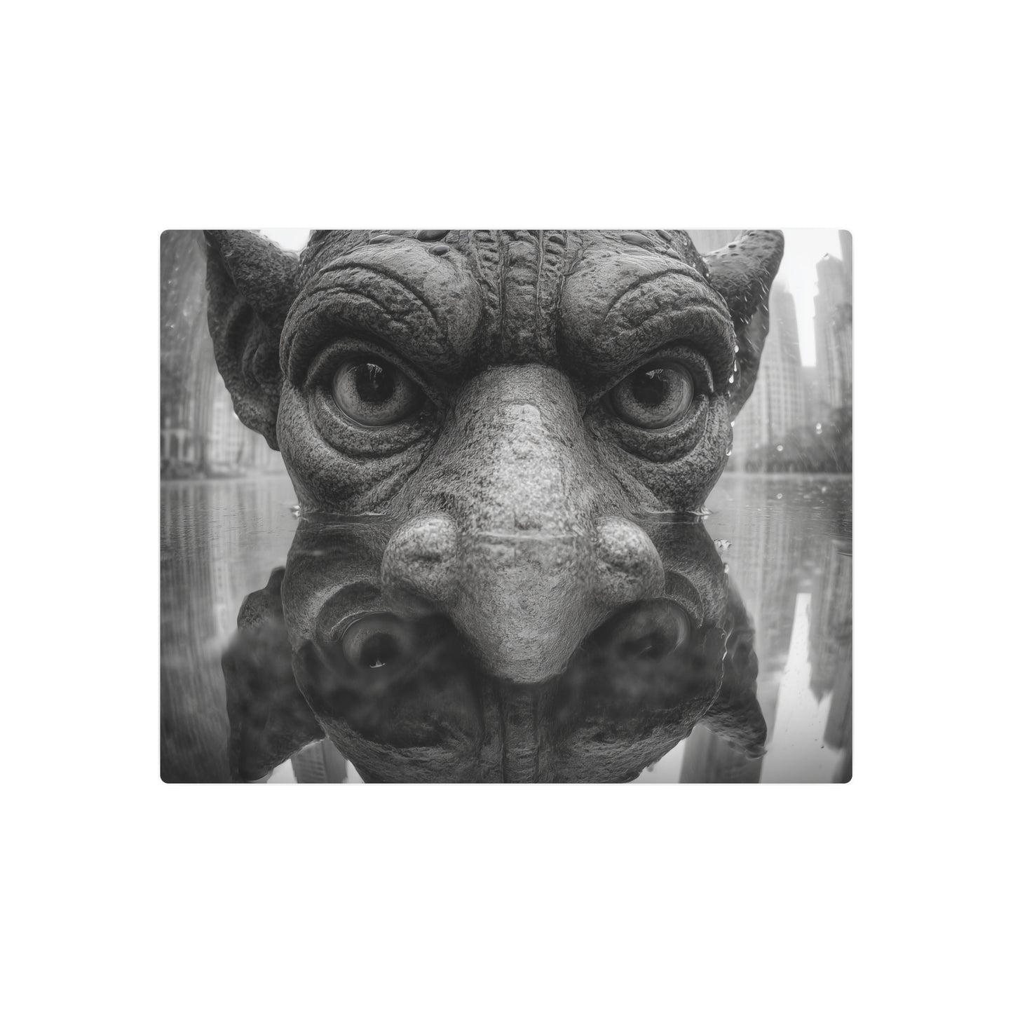 Picasso Inspired Gothic Gargoyle Metal Wall Art Décor Sign - Metal Wall Art Print