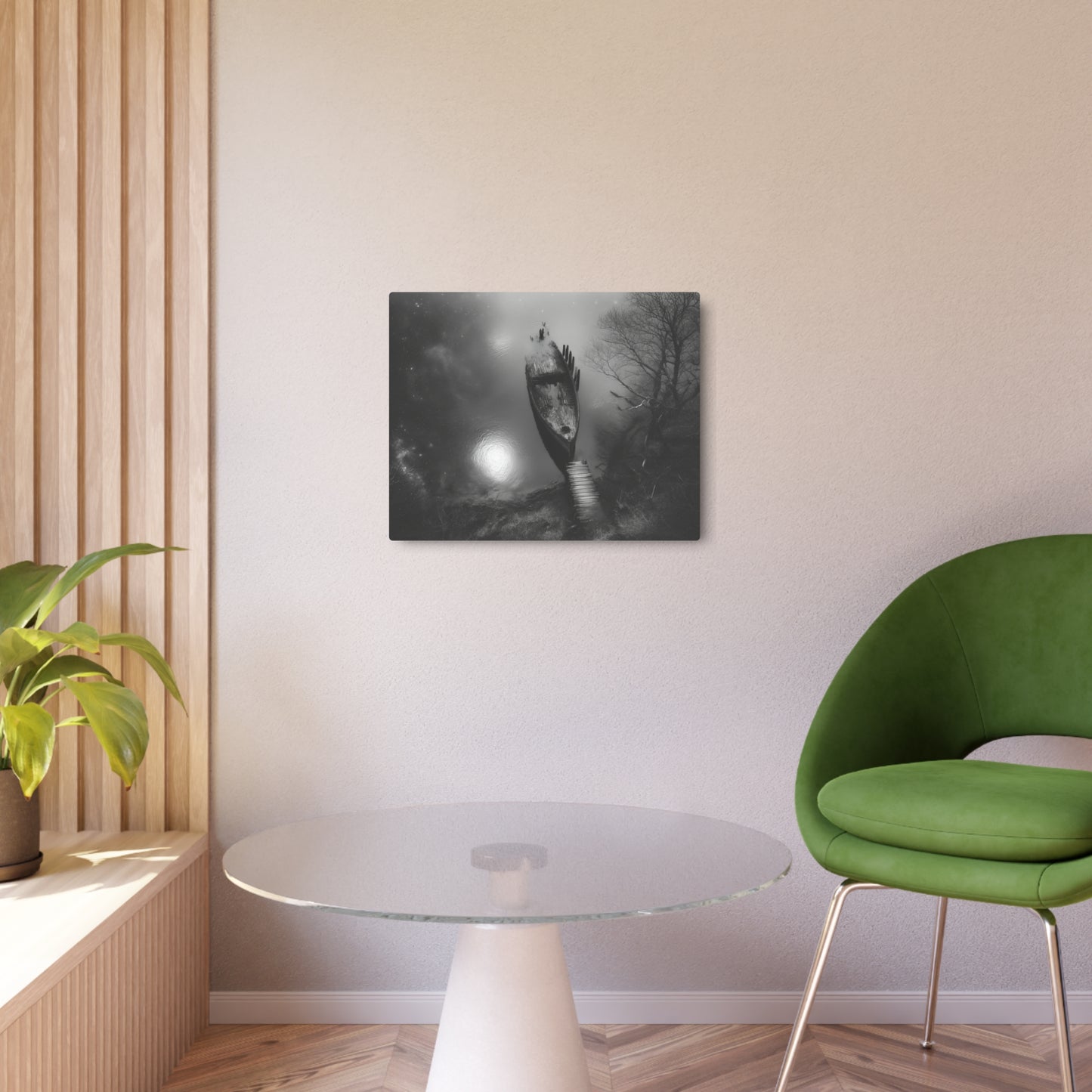 Boat Photography Art Print Metal Wall Sign - Abandoned Dock Ship Home Decor