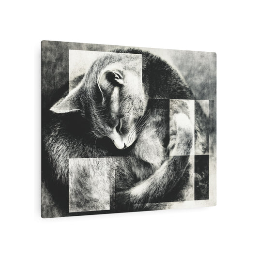 Abstract Pets Theme Metal Wall Art Inspired by Kazimir Malevich - Unique Pop Art Decor - Metal Wall Art Print