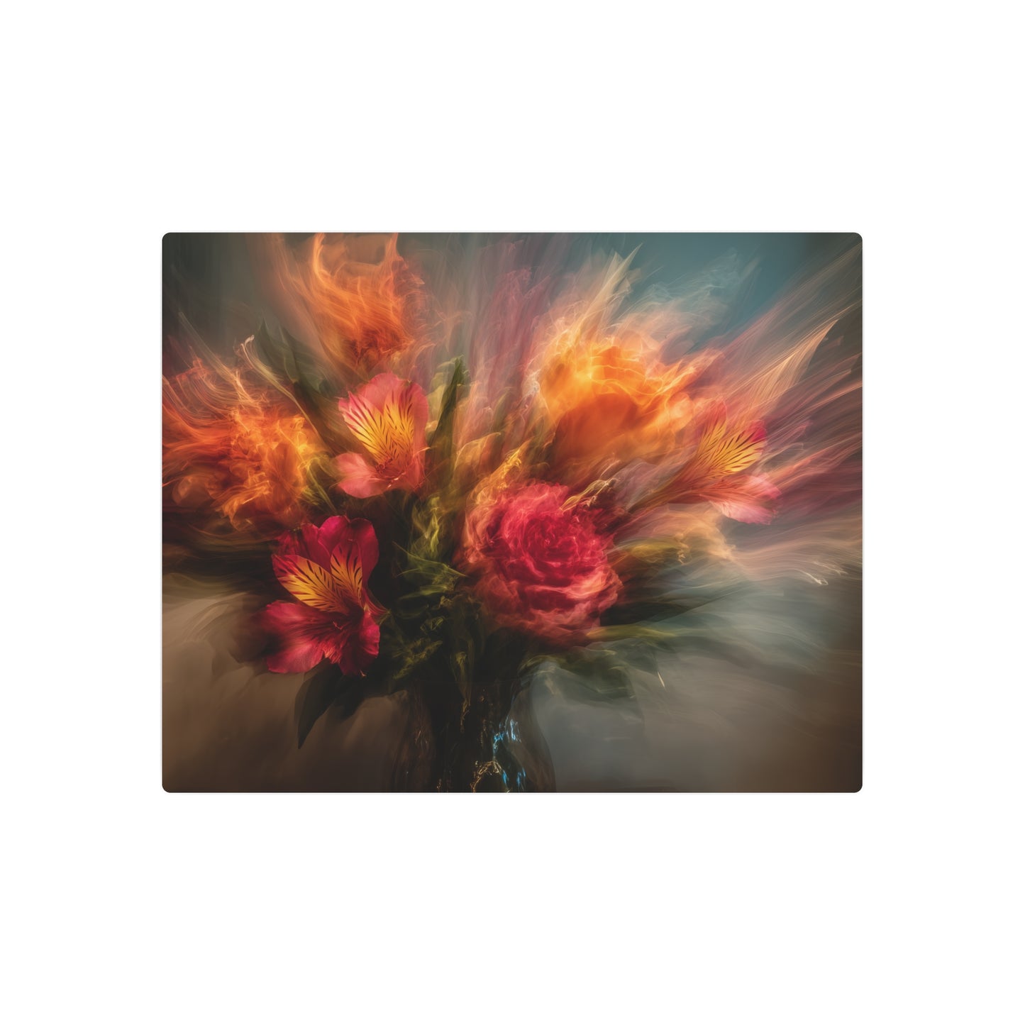 Willem de Kooning Inspired Metal Wall Art – Abstract Floral - Metal Wall Art Print