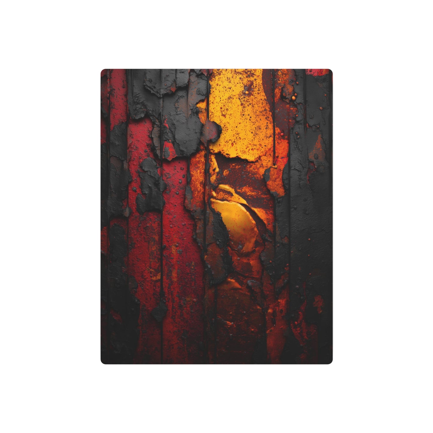 Rustic Textured Metal Wall Art in Vibrant Surreal Colors - Metal Wall Art Print