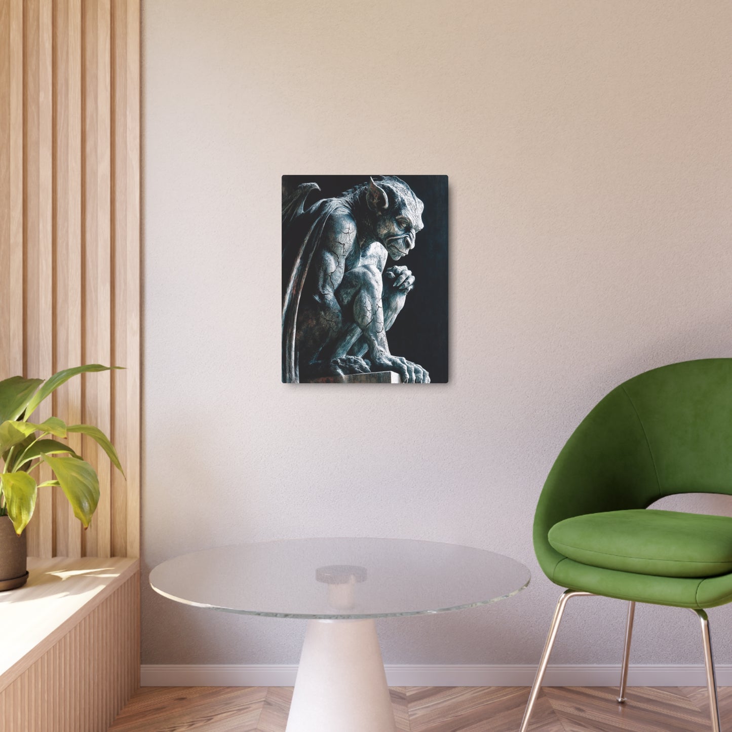 Gothic Gargoyle Salvador Dali Inspired Metal Wall Art Sign