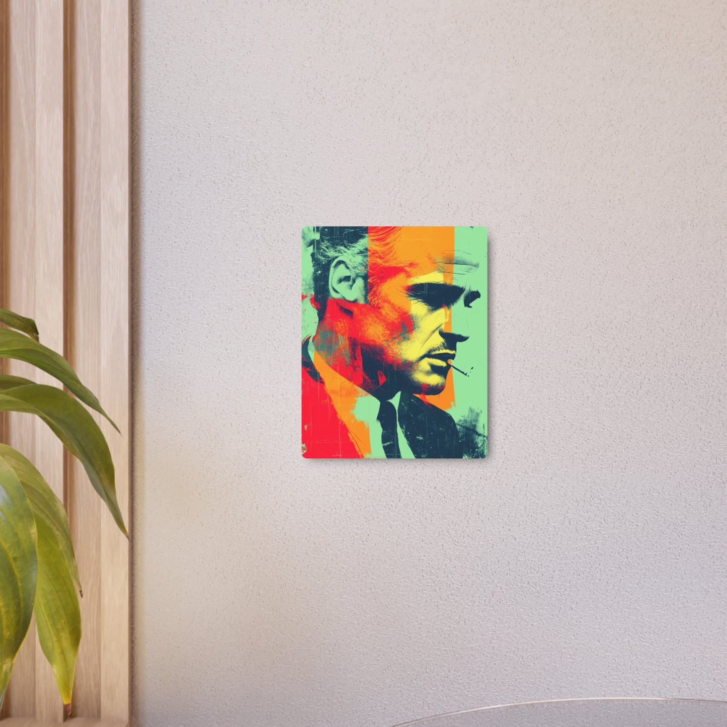 "Vintage Marlon Brando Pop Art Metal Wall Sign - Colorful Retro Decor"