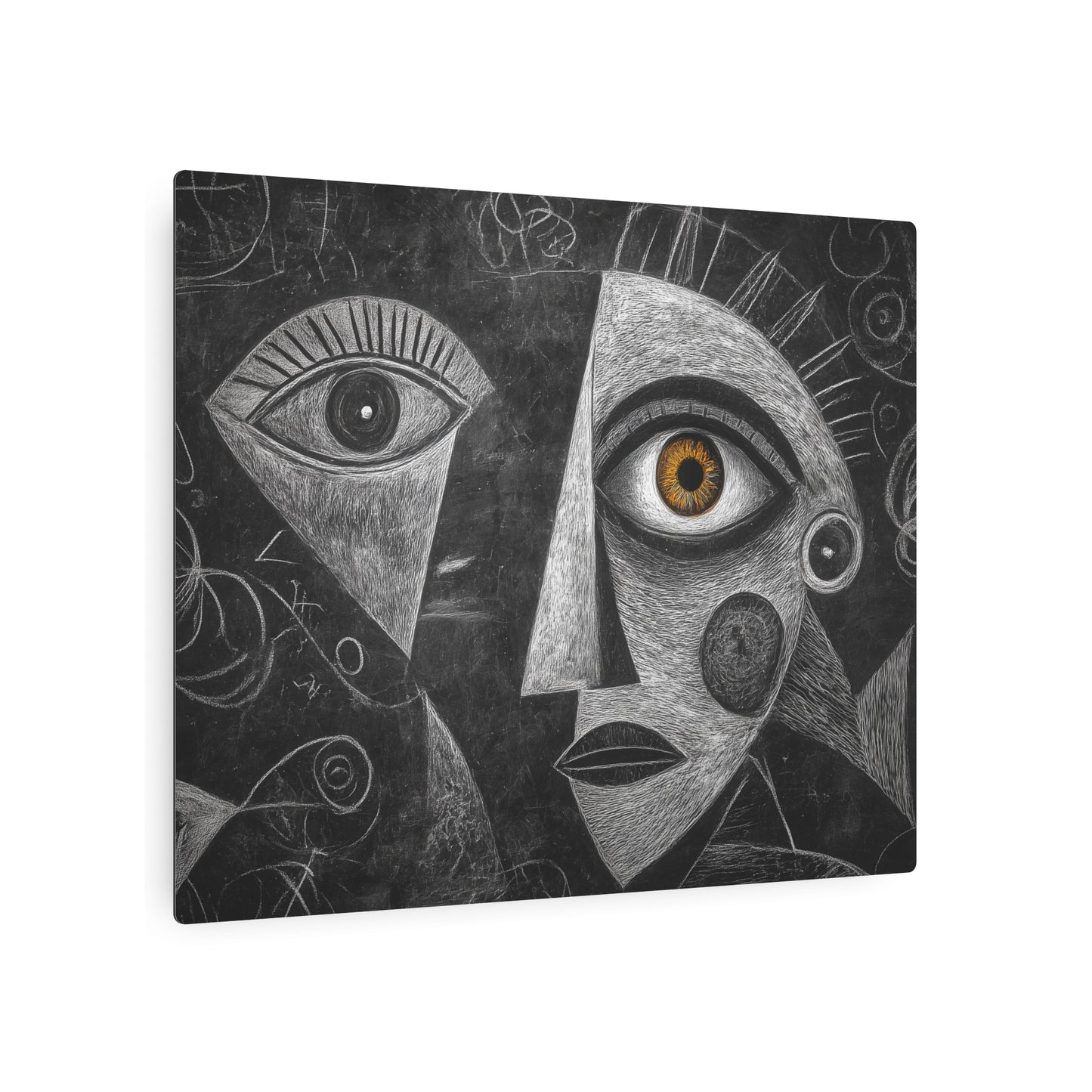 Abstract Hangman Print Picasso Style Metal Wall Art - An Inspired Classic