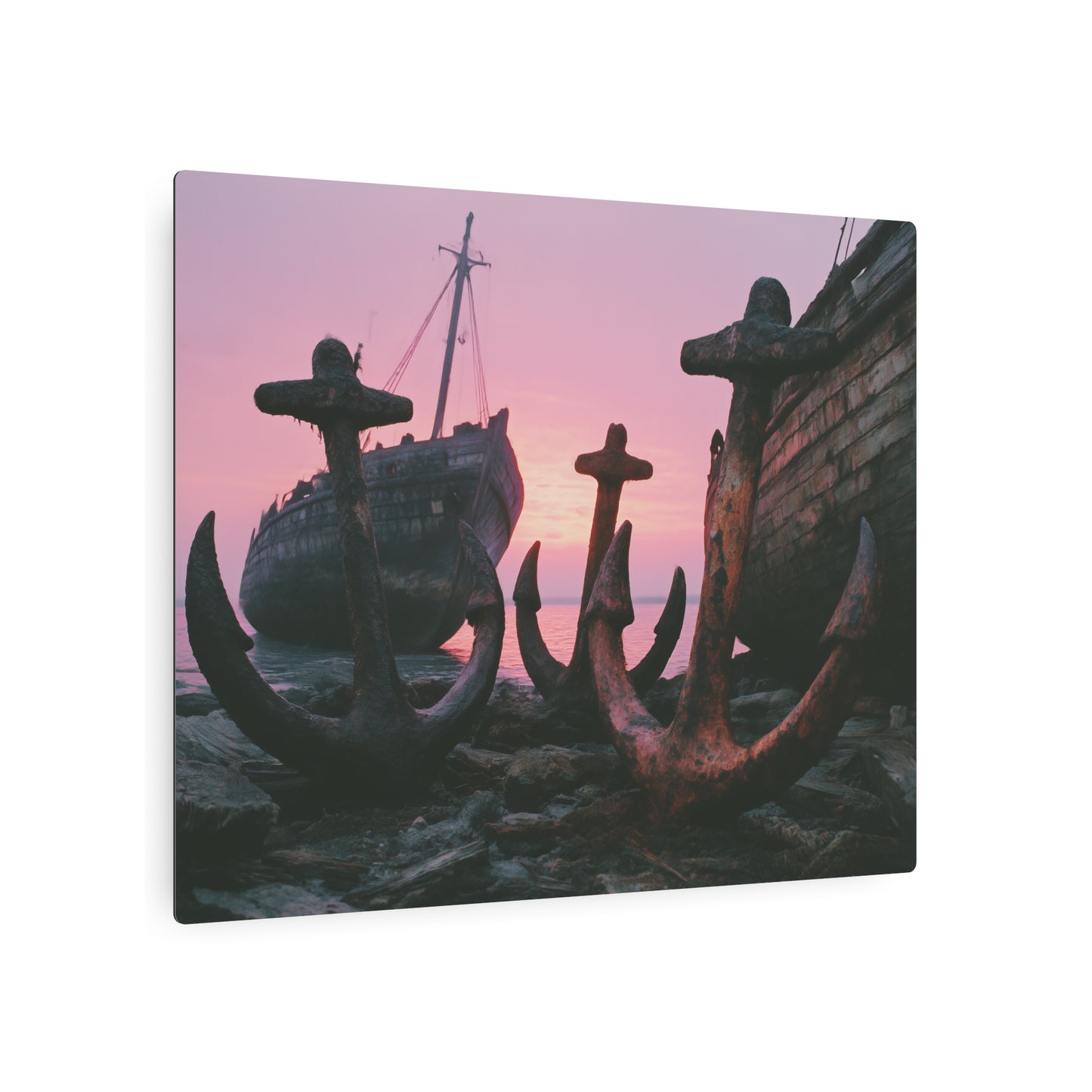 Rustic Anchor Boat Photography Art print Metal Wall Art Sign