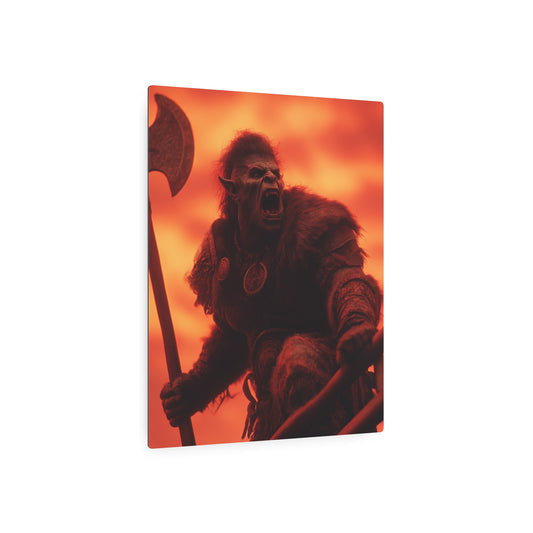 Orc Warlord Wall Art - Agfa CT Precisa Metallic Print Artwork - Metal Wall Art Print