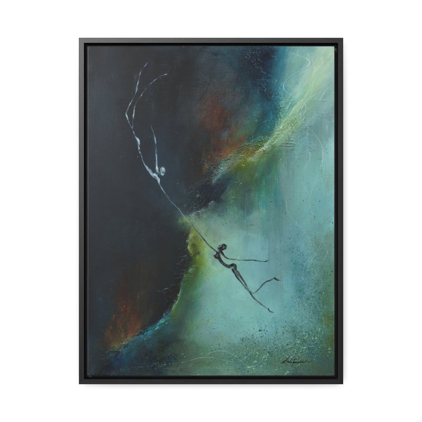 Connection Through Exploration - Reproduction of an Original Gallery Wrapped Canvas Print, Asia Popinska - Metal Wall Art Print
