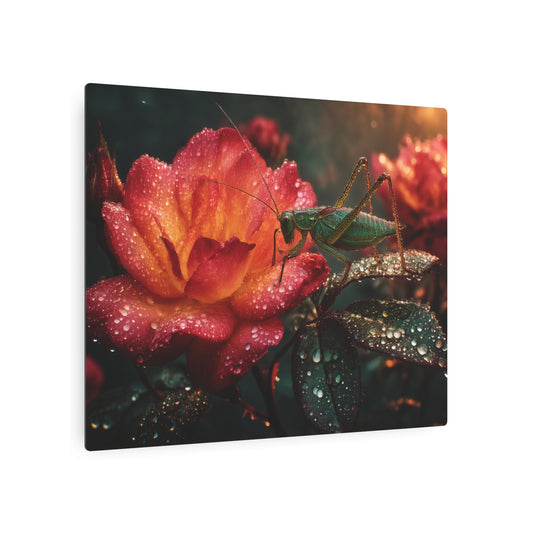 Metal Art Sign - Macro Photography Water Droplet Lens Dramatic Backlighting Kodak Portra 400 Canon EOS R6 - Metal Wall Art Print