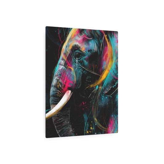 Punk Rock Elephant Graffiti Art Metal Wall Sign - Metal Wall Art Print
