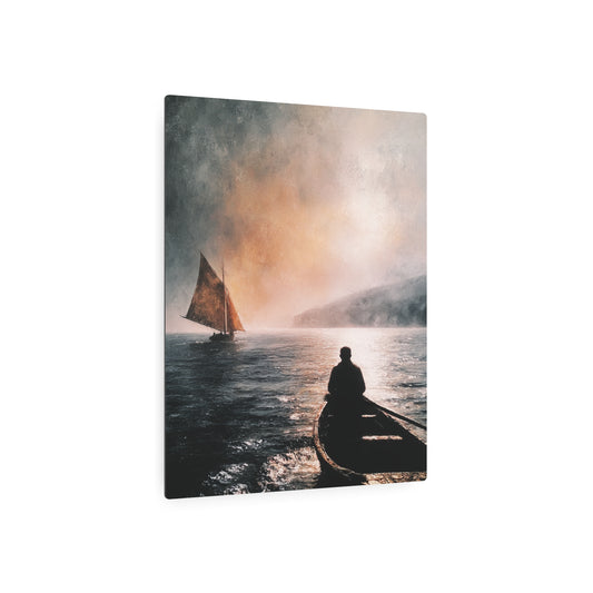 David Hockney Inspired Metal Wall Art with Nautical Type Theme - Metal Wall Art Print