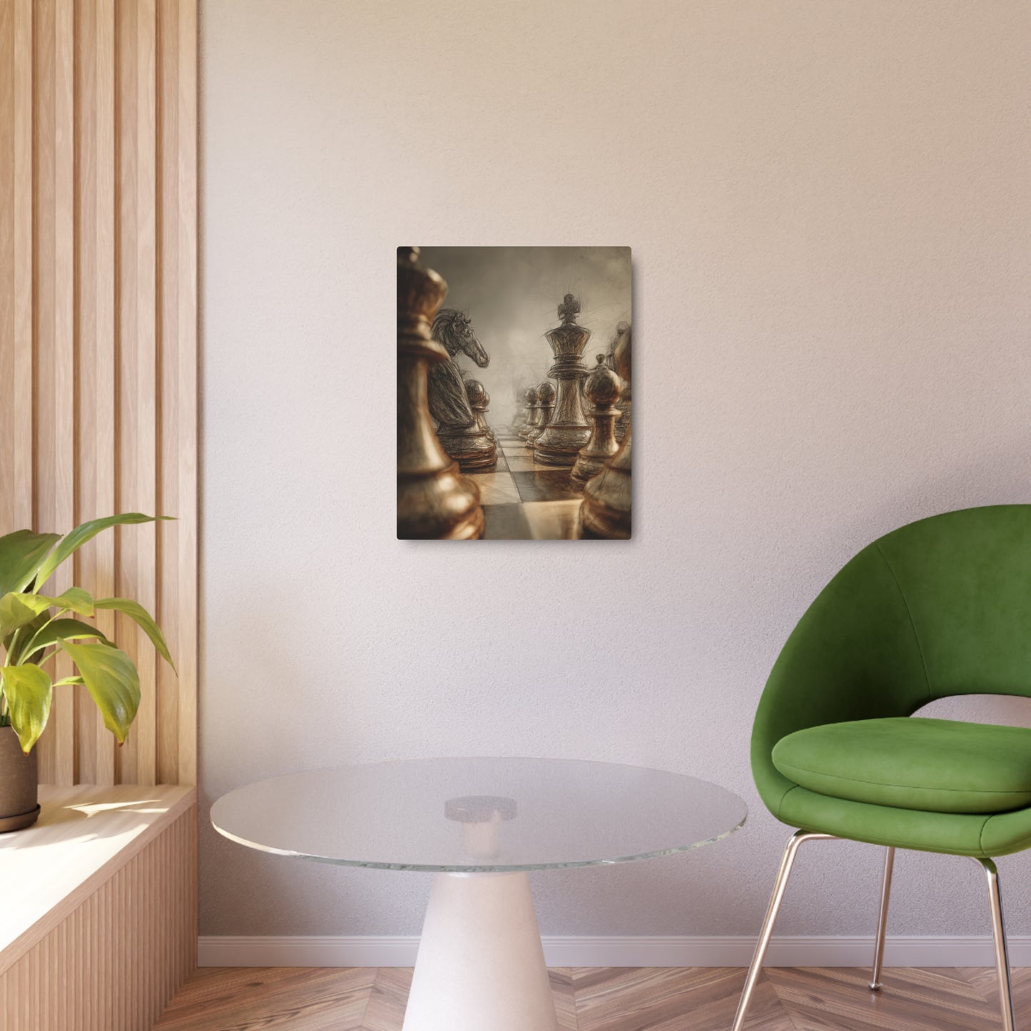 Picasso-Inspired Metal Wall Art - Unique Chess Themed Home Decor