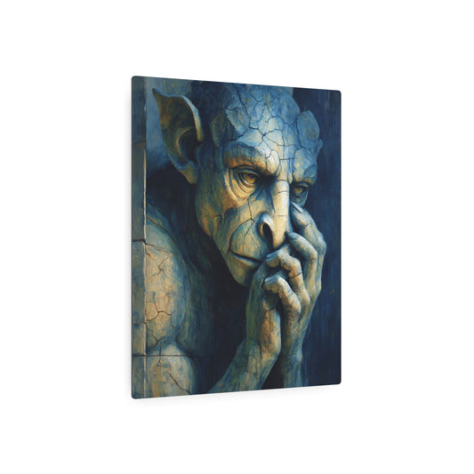 Salvador Dali Inspired Gothic Gargoyle Metal Wall Art Print - Metal Wall Art Print