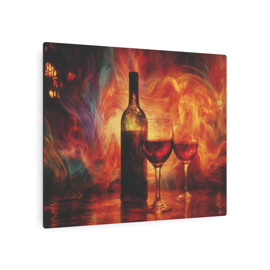 Willem De Kooning-Inspired Wall Art - Abstract Wine Bottle Metal Print - Metal Wall Art Print