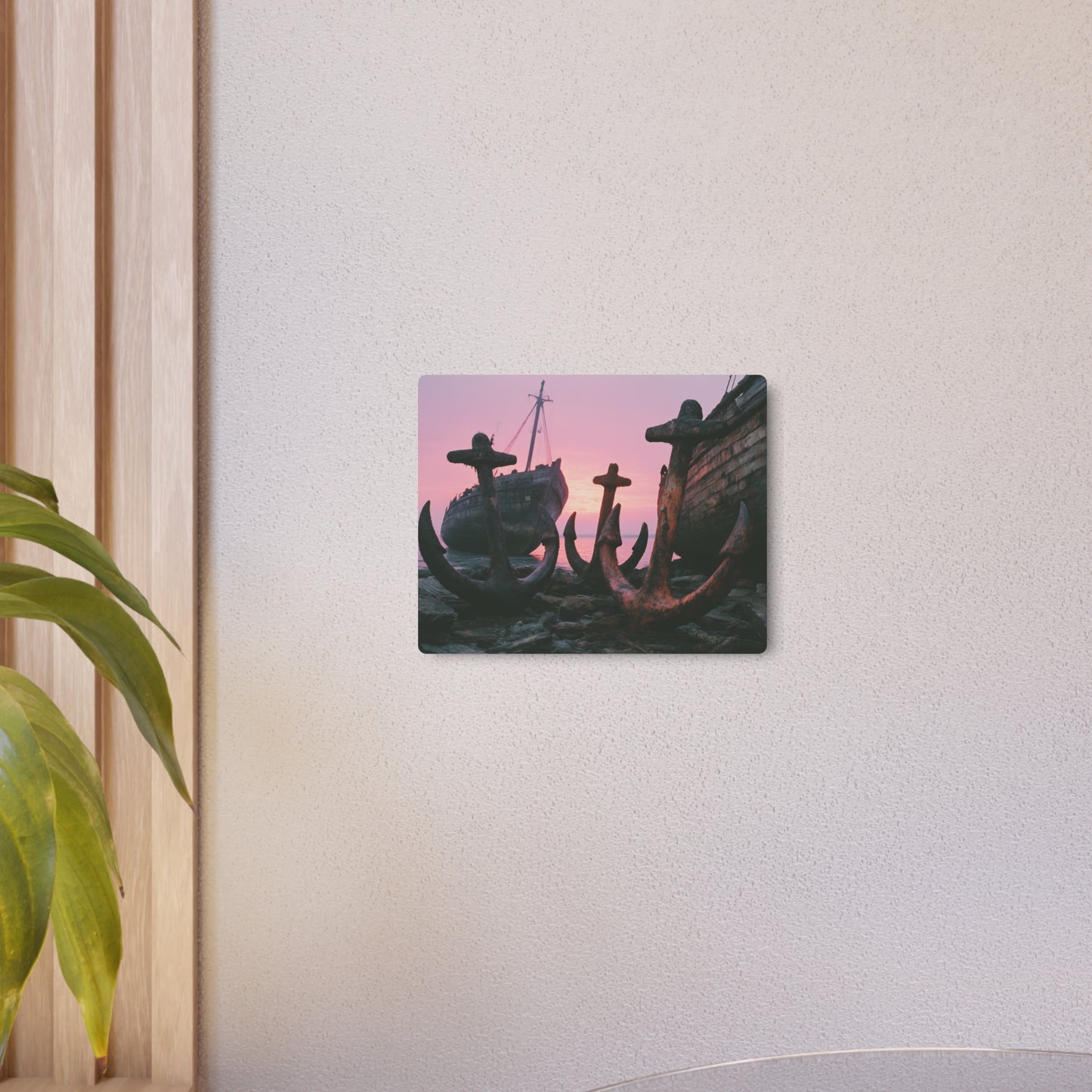 Rustic Anchor Boat Photography Art print Metal Wall Art Sign