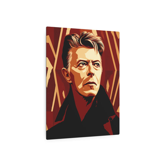 "Shepard Fairey Meets David Bowie: Pop Art Style Metal Wall Art - Original Design" - Metal Wall Art Print