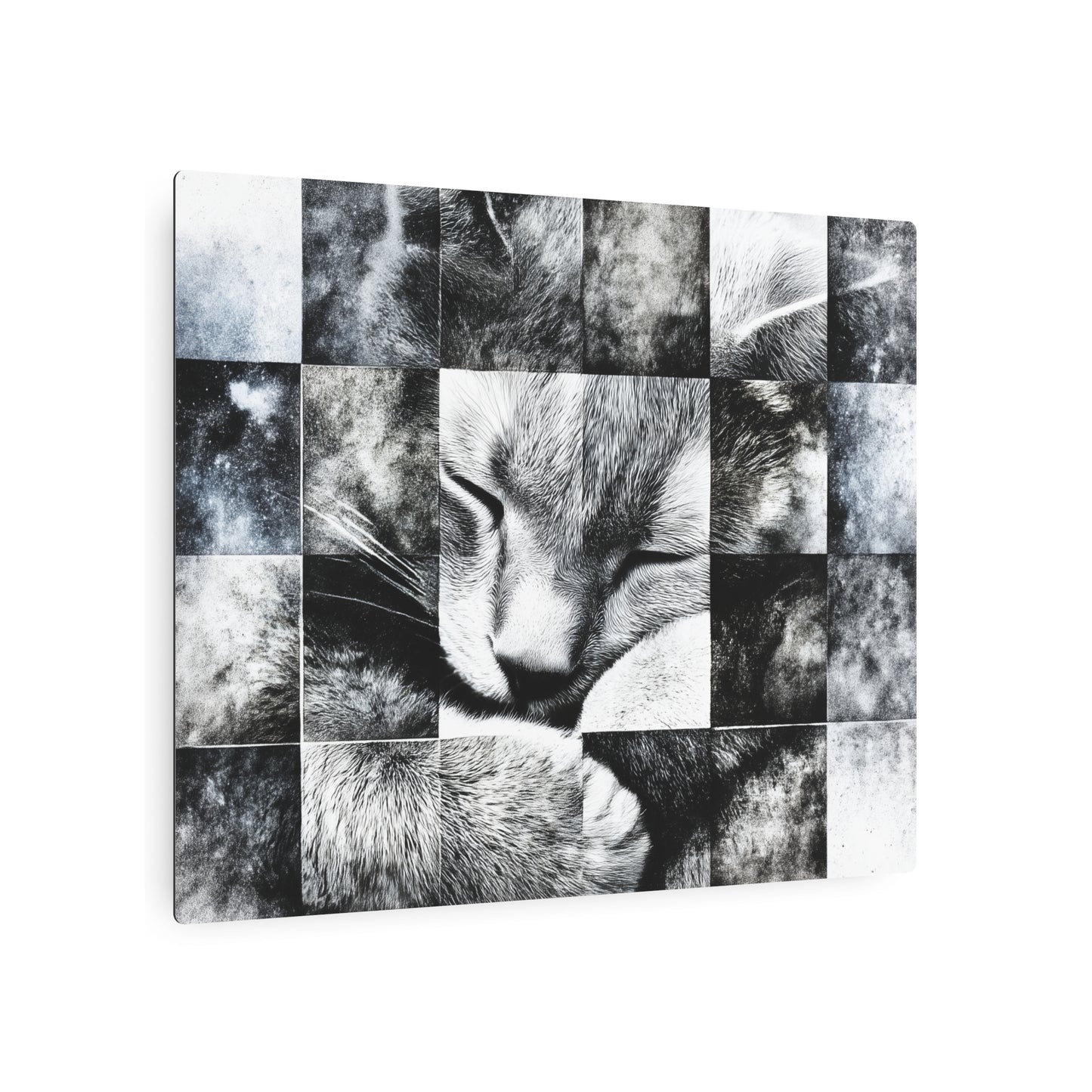 Abstract Metal Wall Art in Malevich Style - Pet-inspired Stormy Decor Piece - Metal Wall Art Print