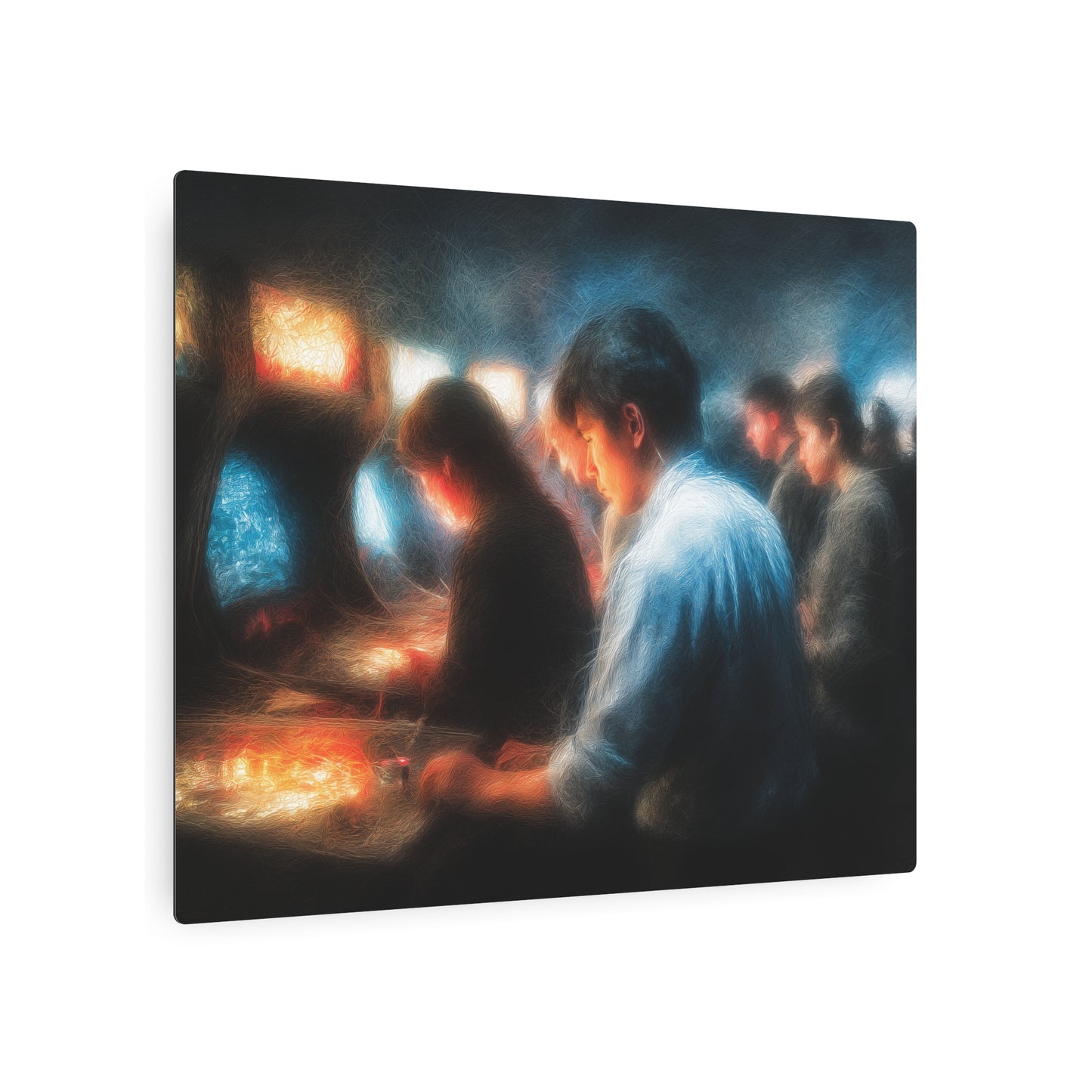 Pablo Picasso Style Metal Wall Art Sketch Prints with Rembrandt Lighting