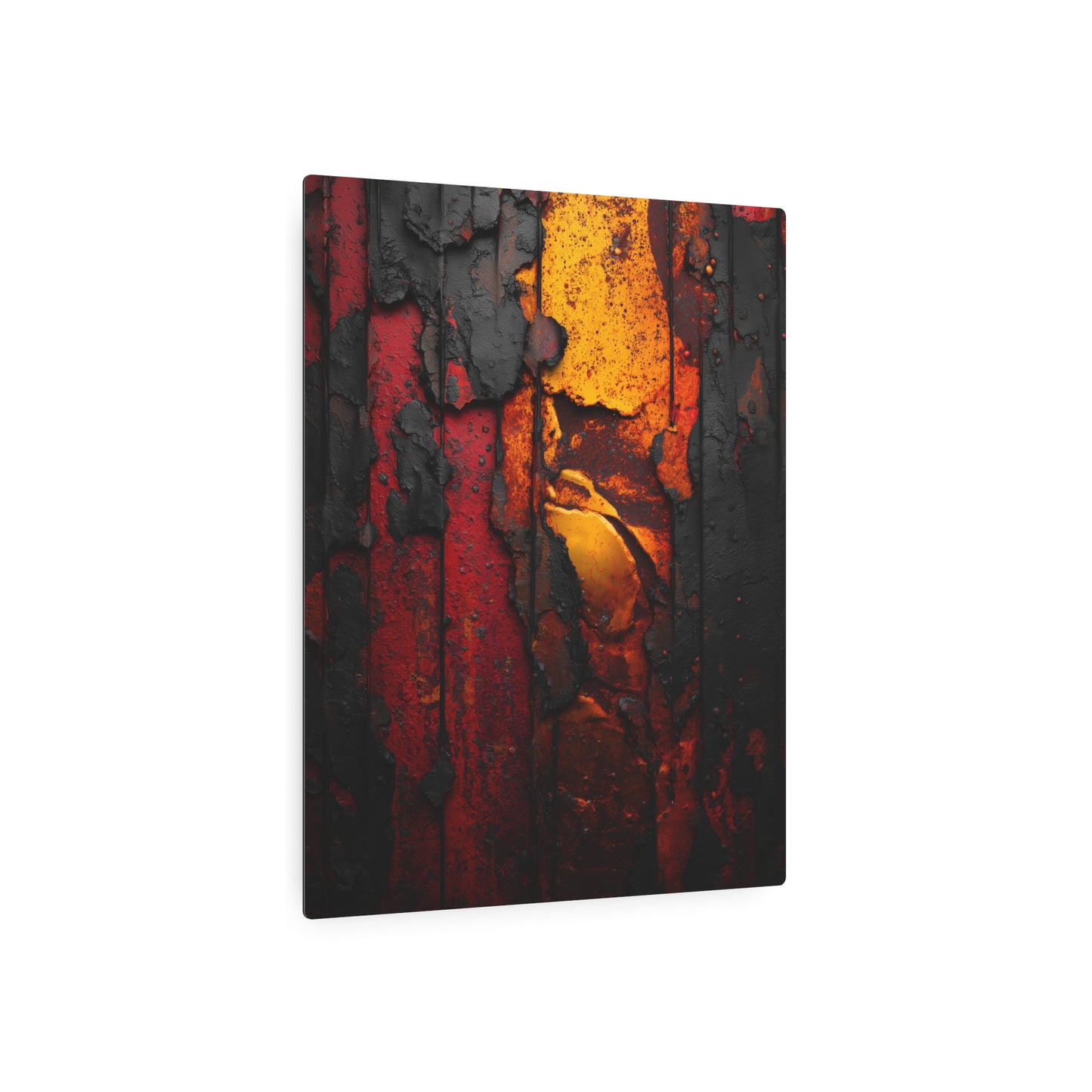 Rustic Textured Metal Wall Art in Vibrant Surreal Colors