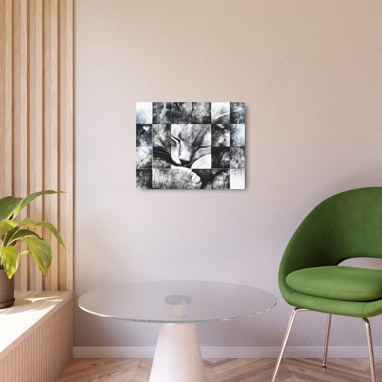 Abstract Metal Wall Art in Malevich Style - Pet-inspired Stormy Decor Piece