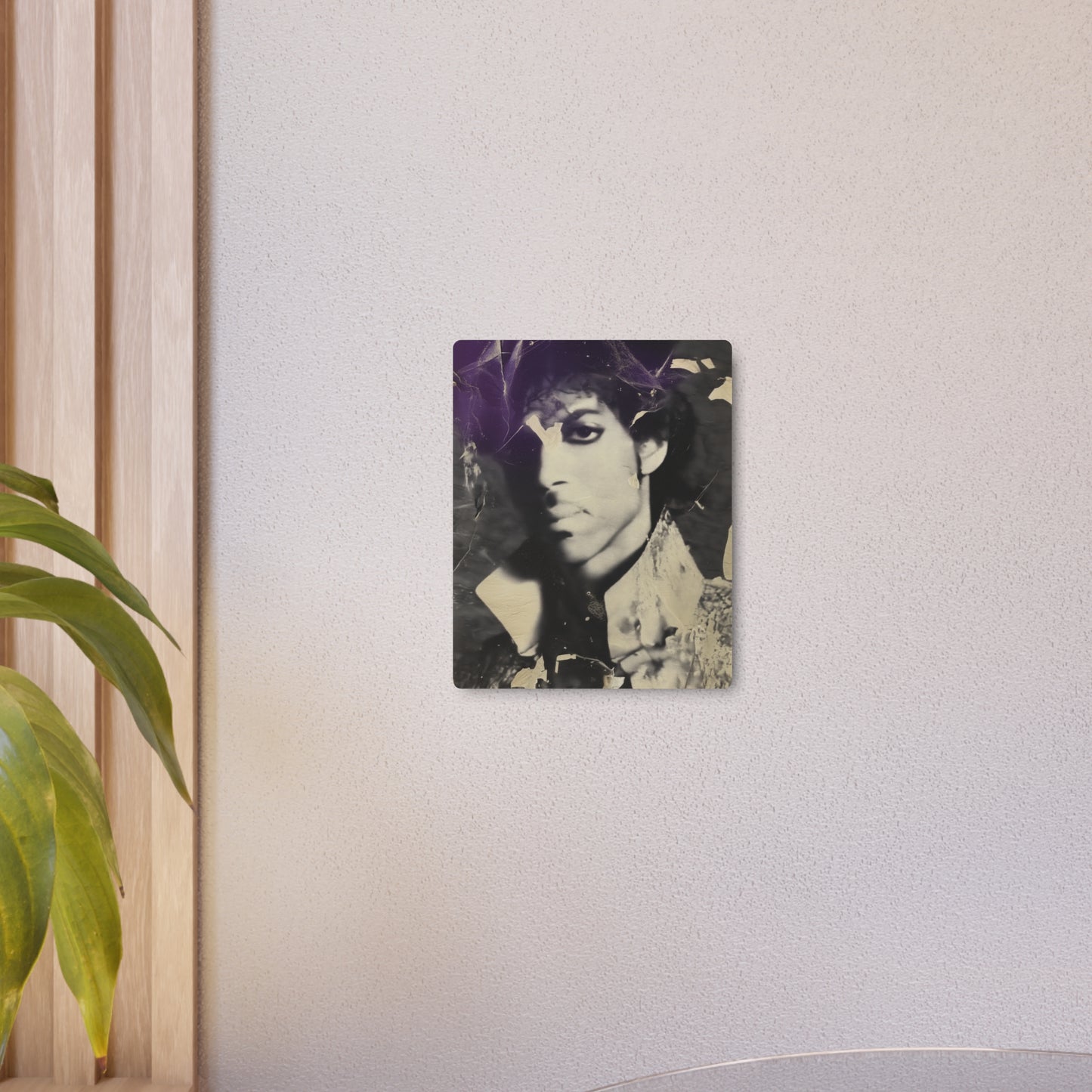 Distressed Metal Wall Art Sign Featuring Iconic Singer Prince in His Prime