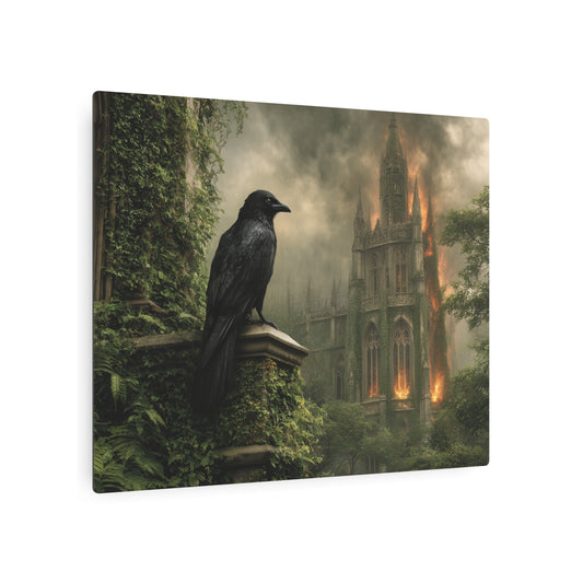 Gothic Cathedral Metal Wall Art in Craig Mullins Digital Print Style - Metal Wall Art Print